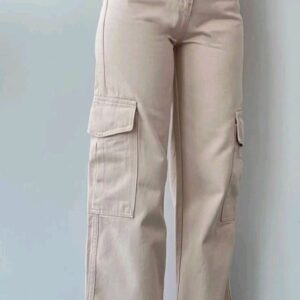 Pantalon Cargo Femme Taille Haute