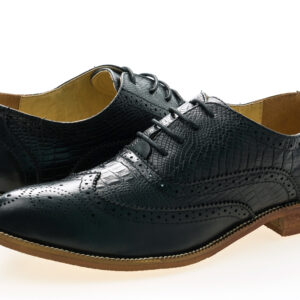 chaussure noir en cuir